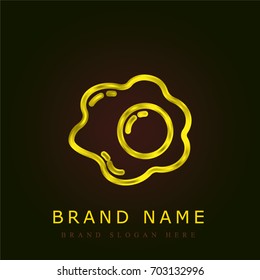Egg golden metallic logo