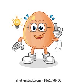egg got an idea illustration. character vector