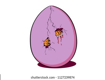 egg Graphic Design. Vector set egg