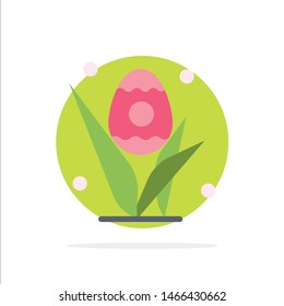 Egg, Grass, Holiday, Easter Abstract Circle Background Flat color Icon. Vector Icon Template background