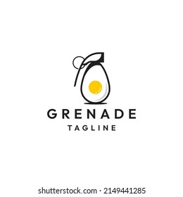 Egg Grenade Logo Icon Design Template Flat Vector