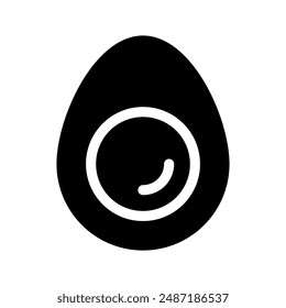 Egg Half Icon Vector Symbol Design Illustration