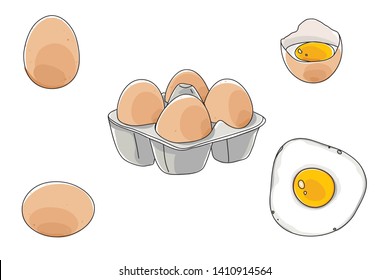 egg hand drawn cute art vector illustration