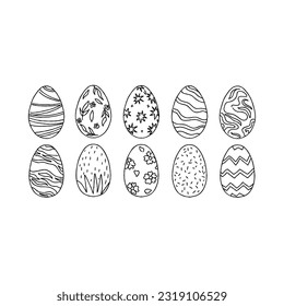 egg hand drawn doodle illustrations vector set