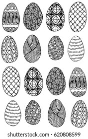 Egg hand drawn pattern