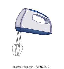egg hand mixer cartoon. cooking whisk, bowl cream, making healthy egg hand mixer sign. isolated symbol vector illustration
