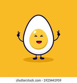 Egg Happy Cute Character Illustration