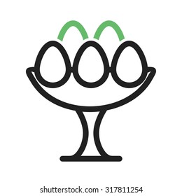 Egg, holder, carton icon vector image.Can also be used for easter, celebration, observances and holidays. Suitable for mobile apps, web apps and print media.