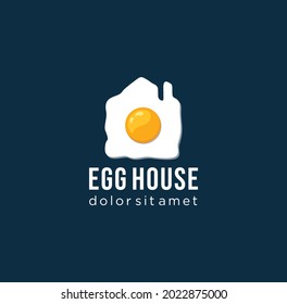 Egg house logo design template element Illustration. Home Real Estate With Egg Logo Icon.