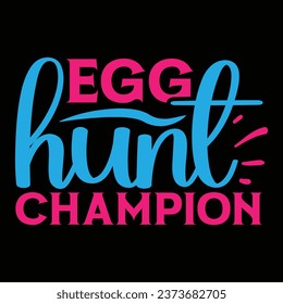 Egg hunt champion Easter design