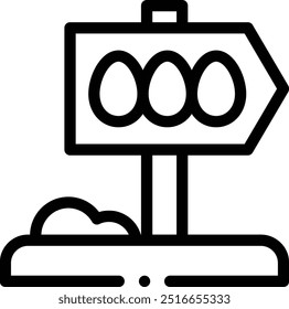 egg hunt icon. Thin Linear Style Design Isolated On White Background