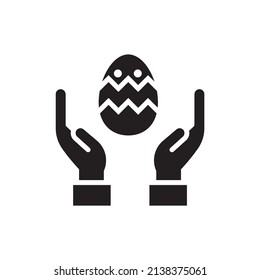 Egg Hunt vector Solid Icon Design illustration. Easter Symbol on White background EPS 10 File