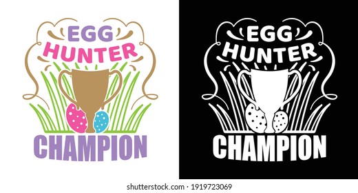 Egg Hunter Champion Printable Vector Illustration