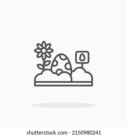 Egg Hunting line icon. Editable stroke and pixel perfect. Can be used for digital product, presentation, print design and more.