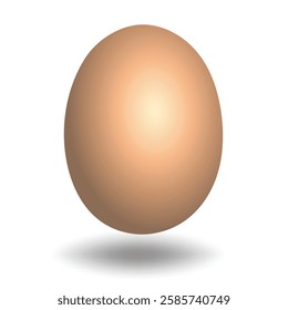 Egg icon. 3D Vector icon isolated on white background