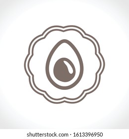 Egg icon for baking on egg yolks. Flat vector icon. Food design. 