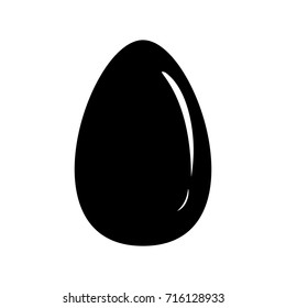 Egg icon , black sign design 