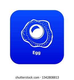Egg icon blue vector isolated on white background