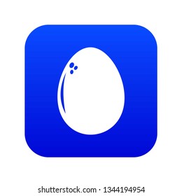 Egg icon blue vector isolated on white background