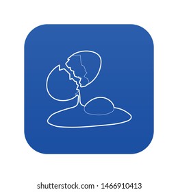 Egg icon blue vector isolated on white background