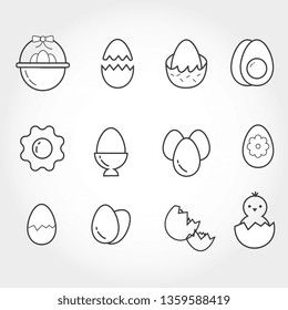 Egg icon collection