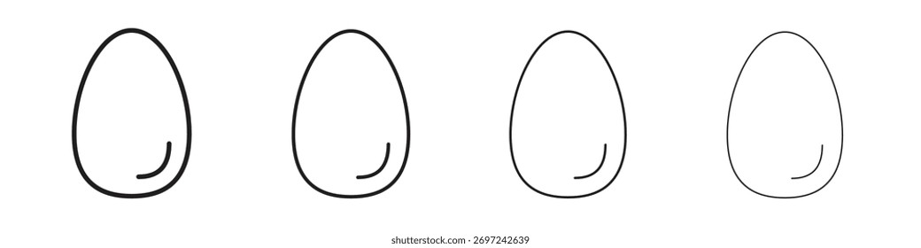 Egg icon collection. Line vector sign, symbol for web and mobile