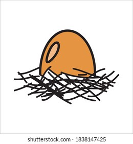 Egg Icon Color Design Vector Template Illustration