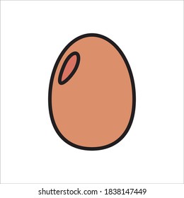 Egg Icon Color Design Vector Template Illustration