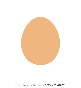 Egg icon design, flat icon illustration, egg shape isolated on white background