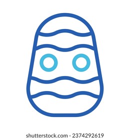 Icono de huevo duocolor color azul elemento vector de ilustración y símbolo perfecto.