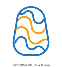 Egg icon duocolor blue orange easter illustration vector element and symbol perfect.