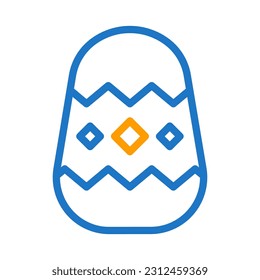 Egg icon duocolor blue orange easter illustration vector element and symbol perfect.