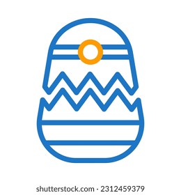 Egg icon duocolor blue orange easter illustration vector element and symbol perfect.