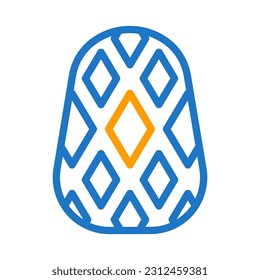 Egg icon duocolor blue orange easter illustration vector element and symbol perfect.