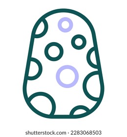 egg icon duocolor green purple colour easter illustration vector element and symbol perfect. Icon sign from modern collection for web.
