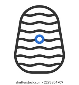 egg icon duocolor grey blue colour easter illustration vector element and symbol perfect. Icon sign from modern collection for web.