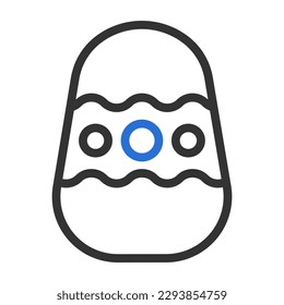 egg icon duocolor grey blue colour easter illustration vector element and symbol perfect. Icon sign from modern collection for web.
