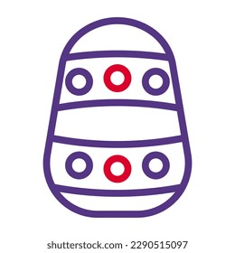 egg icon duocolor red purple colour easter illustration vector element and symbol perfect. Icon sign from modern collection for web.