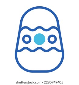 egg icon duotone blue style easter illustration vector element and symbol perfect. Icon sign from modern collection for web.