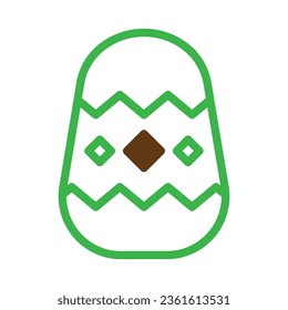 Egg icon duotone green brown colour easter illustration vector element and symbol perfect.