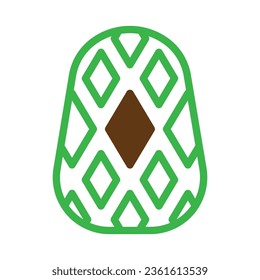 Egg icon duotone green brown colour easter illustration vector element and symbol perfect.