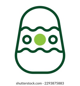 egg icon duotone green colour easter illustration vector element and symbol perfect. Icon sign from modern collection for web.