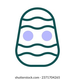 Egg icon duotone green purple colour easter illustration vector element and symbol perfect.