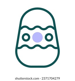 Egg icon duotone green purple colour easter illustration vector element and symbol perfect.