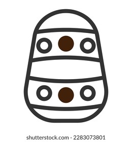 egg icon duotone grey brown colour easter illustration vector element and symbol perfect. Icon sign from modern collection for web.