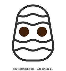 egg icon duotone grey brown colour easter illustration vector element and symbol perfect. Icon sign from modern collection for web.