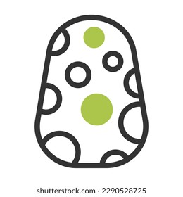egg icon duotone grey green colour easter illustration vector element and symbol perfect. Icon sign from modern collection for web.