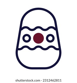 Egg icon duotone maroon navy colour easter illustration vector element and symbol perfect.