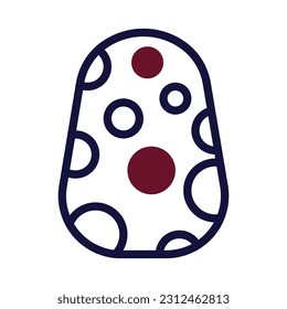 Icono de huevo duotone maroon color de la marina ilusión de Pascua elemento vector y símbolo perfecto.