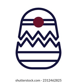 Egg icon duotone maroon navy colour easter illustration vector element and symbol perfect.